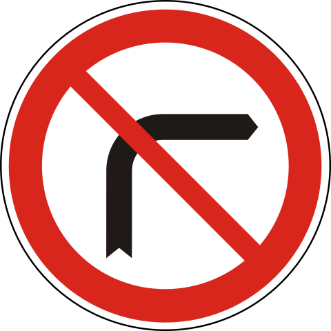 No right turn (Hungary)
