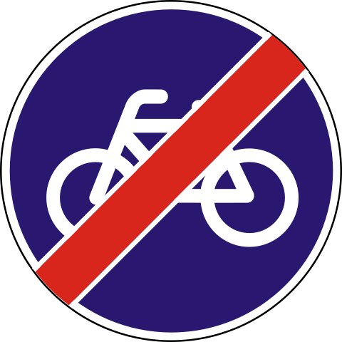End of cycle path (Hungary)