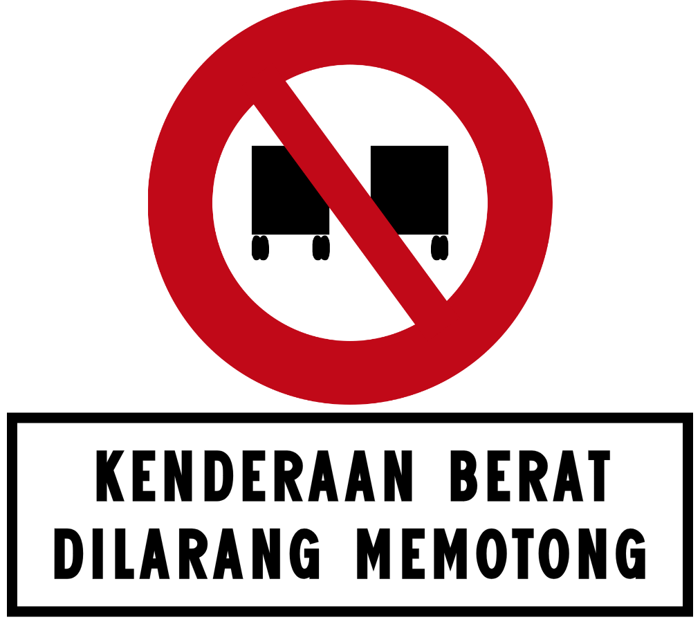 No overtaking by trucks (Malaysia)