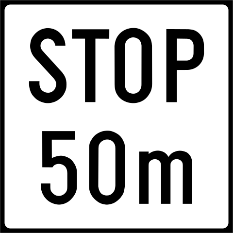 Stop sign ahead (Romania)